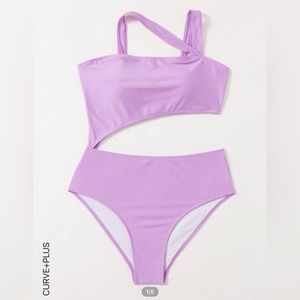 shein lilac purple bathing suit 3xl